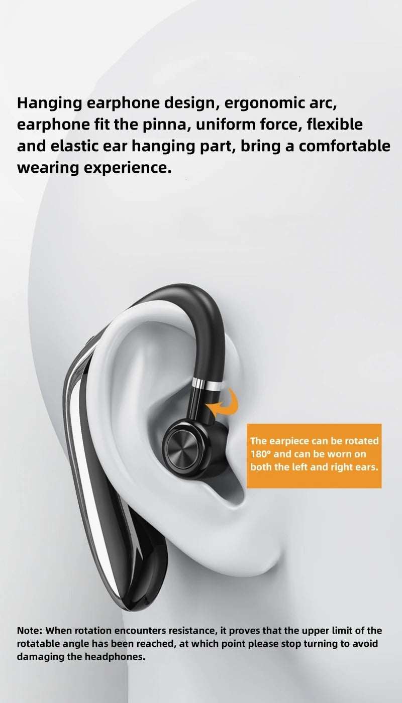 Hochwertige Bluetooth Kopfhörer: Drahtlose Ohrhörer mit Ohrhaken, Bluetooth 5.0, Mikrofon – 40 Std. Laufzeit, ideal für Fitness, Fahrradfahren, Sport | Kompatibel mit Apple iPhone 15/14/13/12/11 Pro Max Plus Mini, Android, Samsung | Limitierte Auflage
