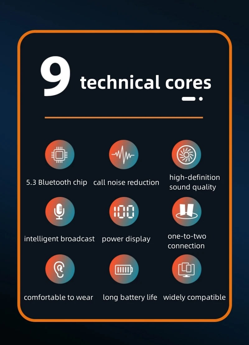 Hochwertige Bluetooth Kopfhörer: Drahtlose Ohrhörer mit Ohrhaken, Bluetooth 5.0, Mikrofon – 40 Std. Laufzeit, ideal für Fitness, Fahrradfahren, Sport | Kompatibel mit Apple iPhone 15/14/13/12/11 Pro Max Plus Mini, Android, Samsung | Limitierte Auflage