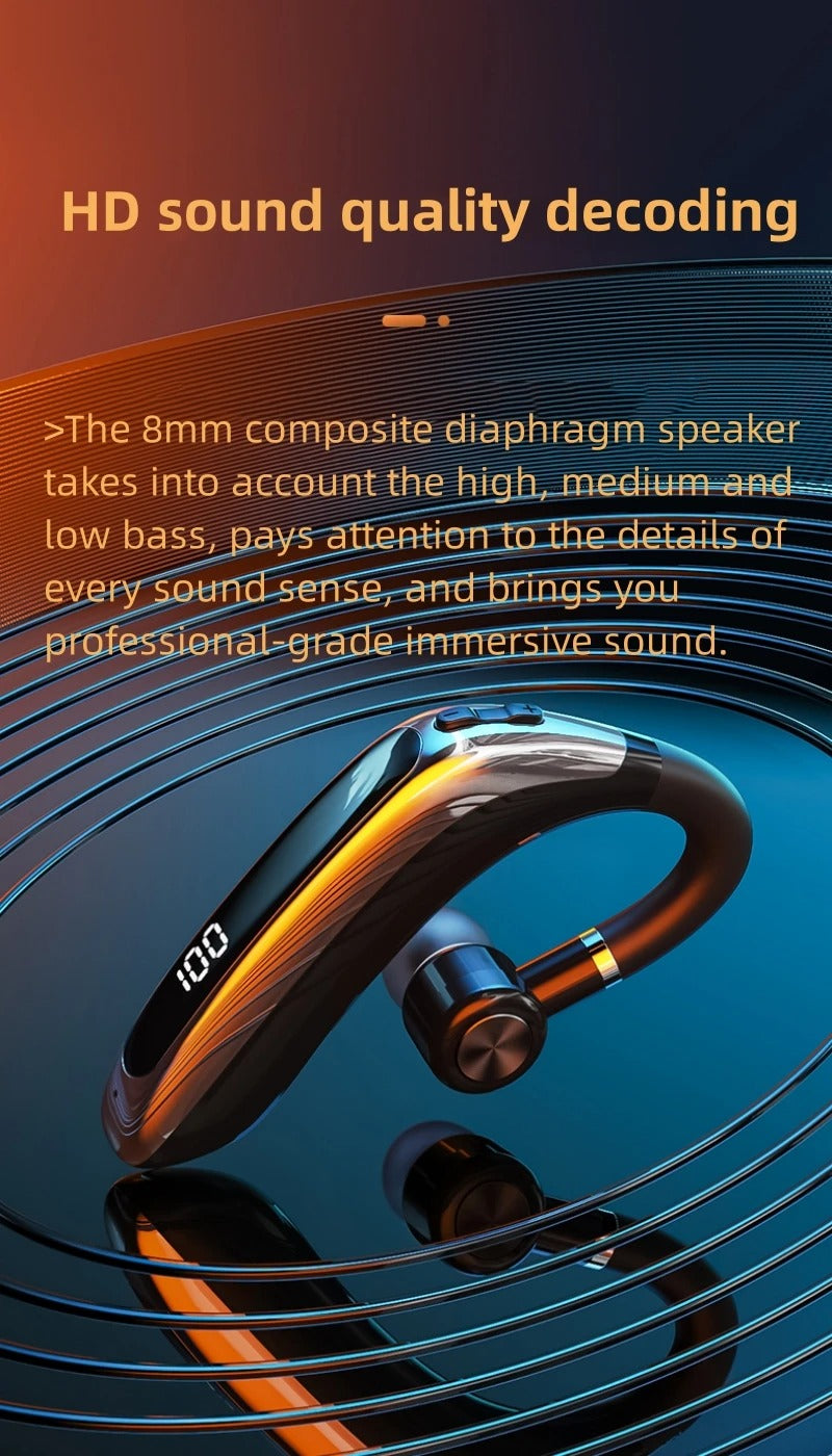 Hochwertige Bluetooth Kopfhörer: Drahtlose Ohrhörer mit Ohrhaken, Bluetooth 5.0, Mikrofon – 40 Std. Laufzeit, ideal für Fitness, Fahrradfahren, Sport | Kompatibel mit Apple iPhone 15/14/13/12/11 Pro Max Plus Mini, Android, Samsung | Limitierte Auflage