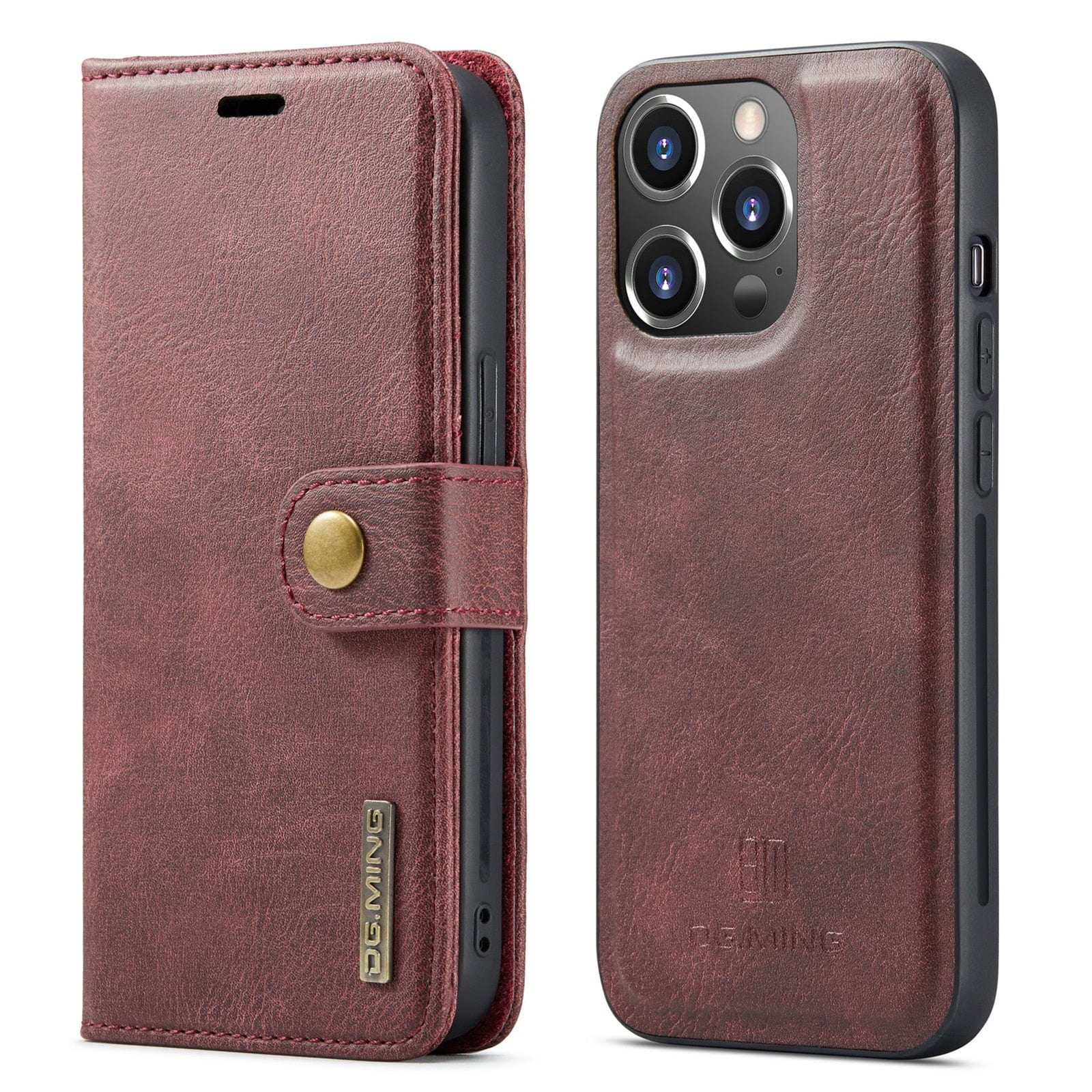 Abnehmbare iPhone 13 Wallet-Hülle | 2-in-1-Luxus-Magnetkartenhalter aus Leder