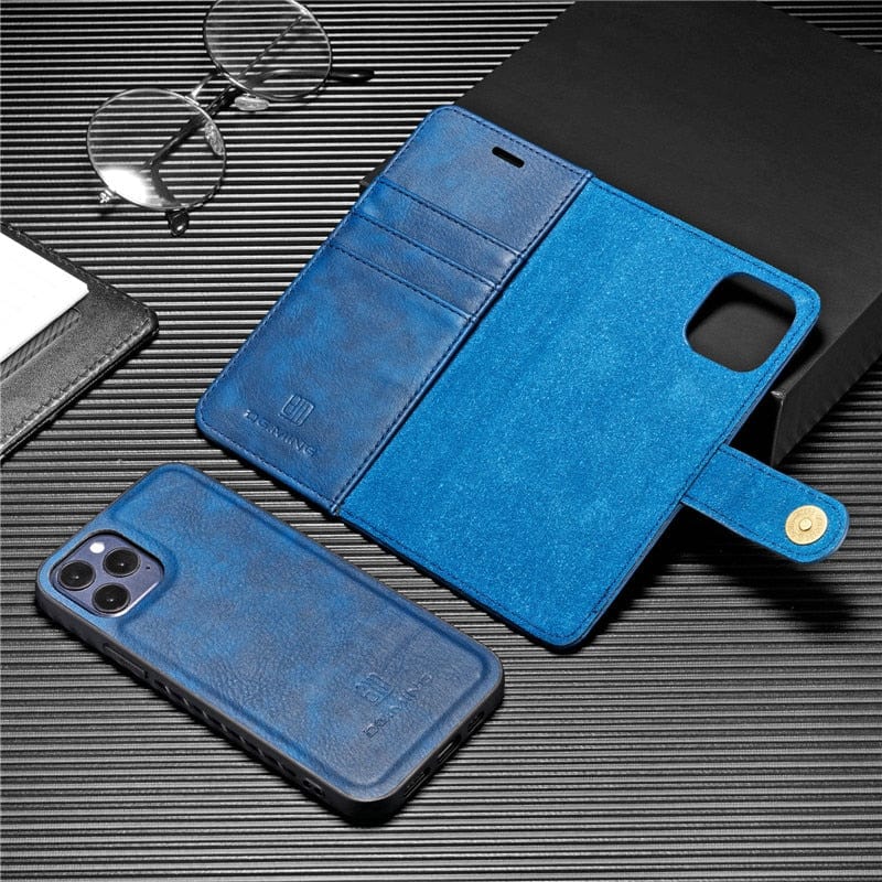 Abnehmbare iPhone 13 Wallet-Hülle | 2-in-1-Luxus-Magnetkartenhalter aus Leder