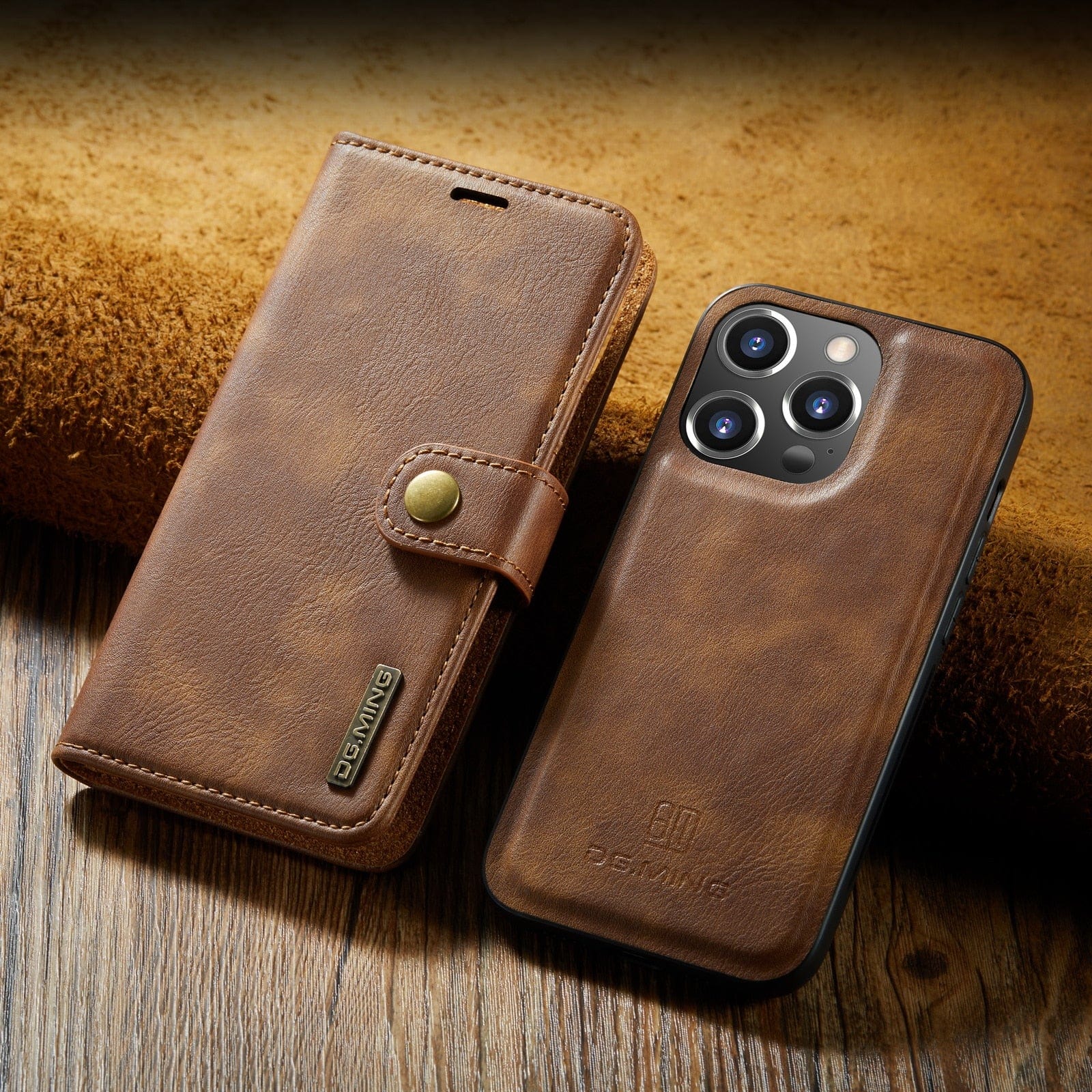 Abnehmbare iPhone 13 Wallet-Hülle | 2-in-1-Luxus-Magnetkartenhalter aus Leder