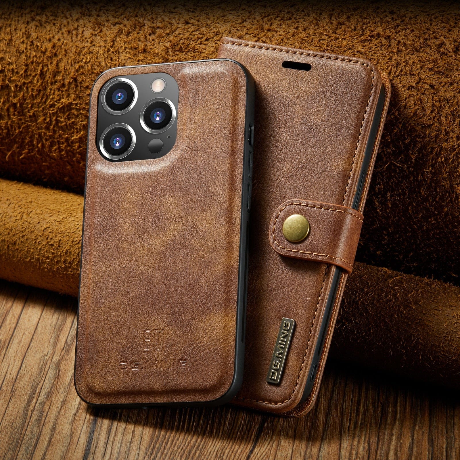 Abnehmbare iPhone 13 Wallet-Hülle | 2-in-1-Luxus-Magnetkartenhalter aus Leder