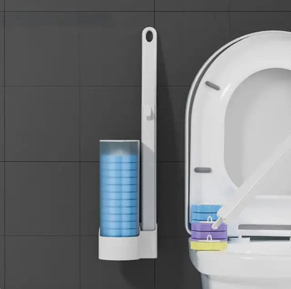 Toiletten- und WC-Bürsten effektiv mit Einweg-Schwämmen