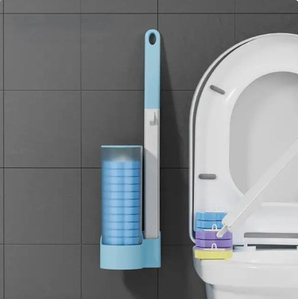 Toiletten- und WC-Bürsten effektiv mit Einweg-Schwämmen