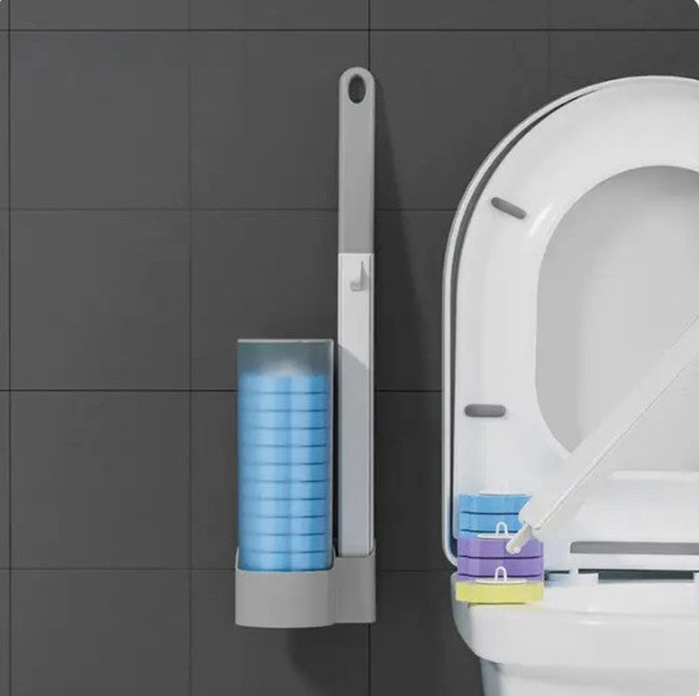 Toiletten- und WC-Bürsten effektiv mit Einweg-Schwämmen