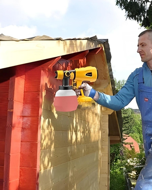 Elektrische Spritzpistole mit Sprühaufsatz