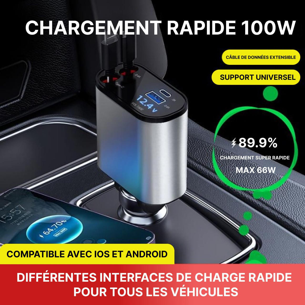 Ladegerät Telefon für Auto
