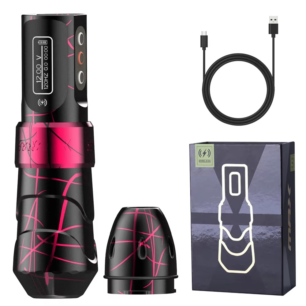Tattoo Pen Professioneller Permanent Make-up und Tattoo Stift Leise 10.000 U/min LED Display