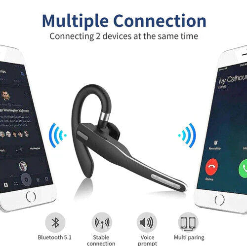 Drahtloses Bluetooth 5.1 Headset | Dual Mic & Noise Cancelling