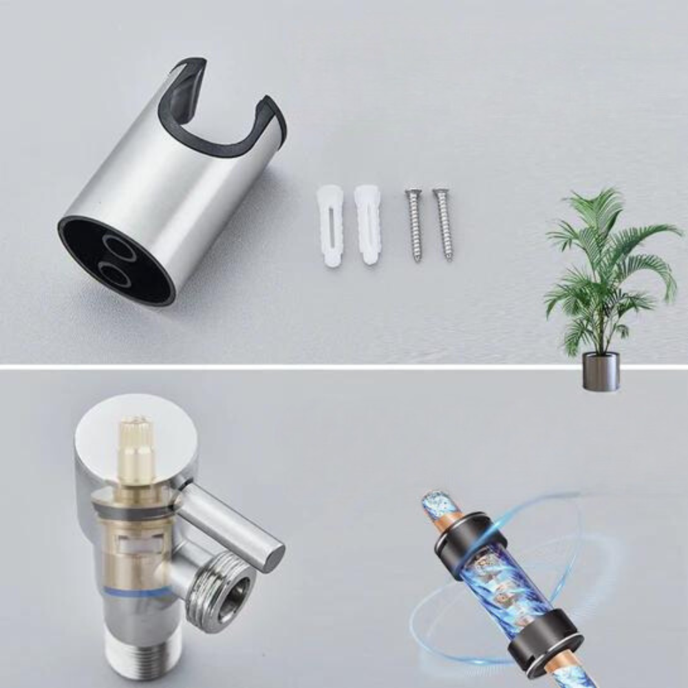 PureFlow | Bidet Handbrause aus Edelstahl mit 1,2m Schlauch