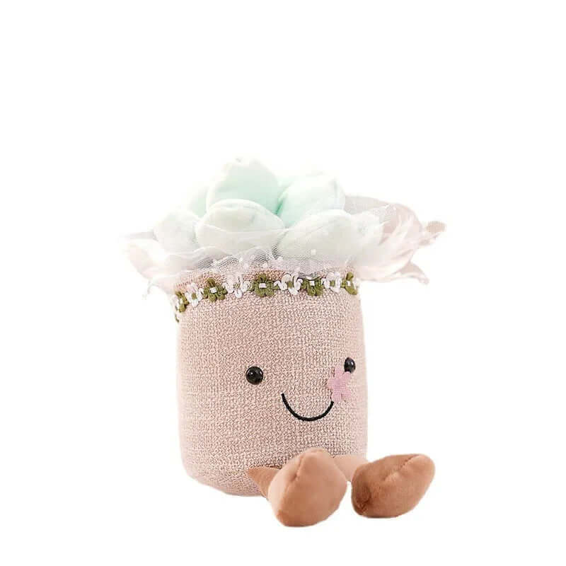 Kuschelige Blumen-Plüschfigur - Weicher Kissen-Begleiter