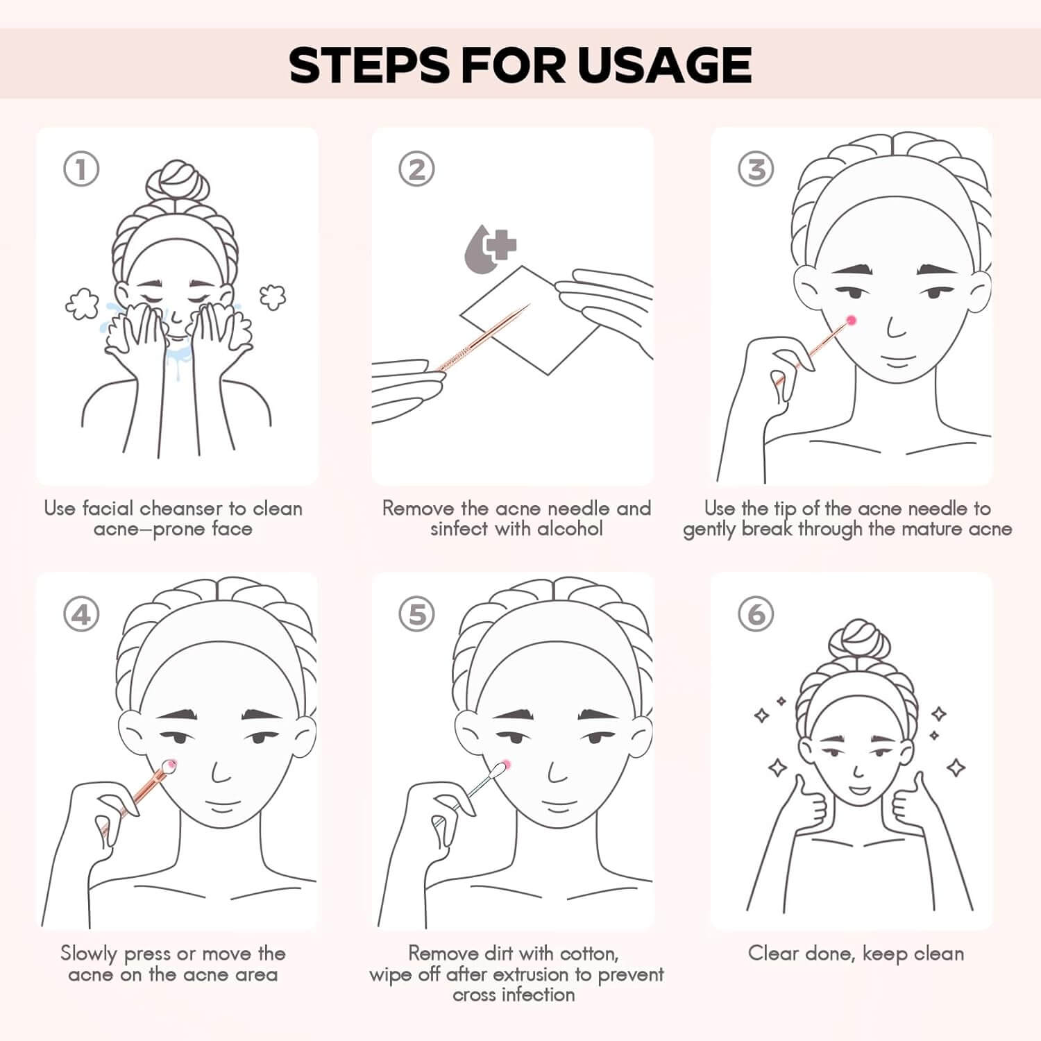 Mitesser Entferner Set Pickel Ausreinigen Werkzeug