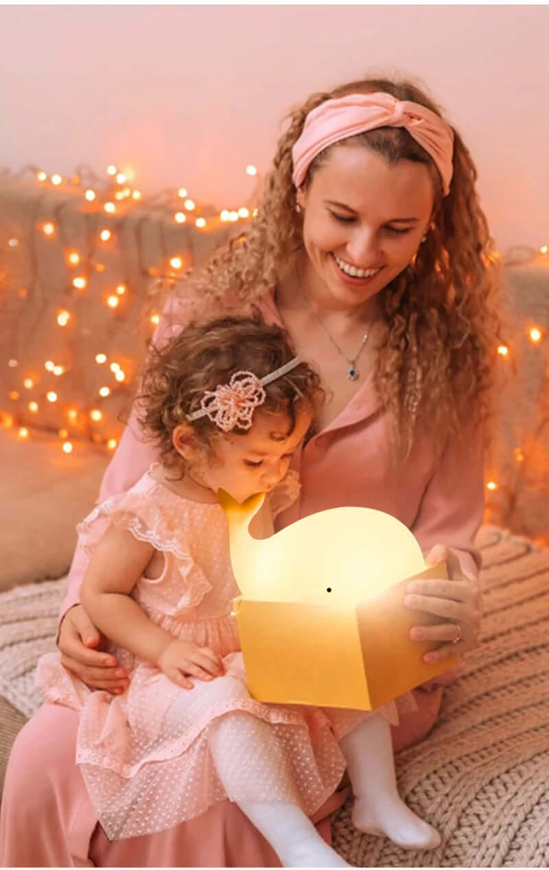 LED Nachtlicht Wal, Farbwechsel, Touch, Kinderzimmer