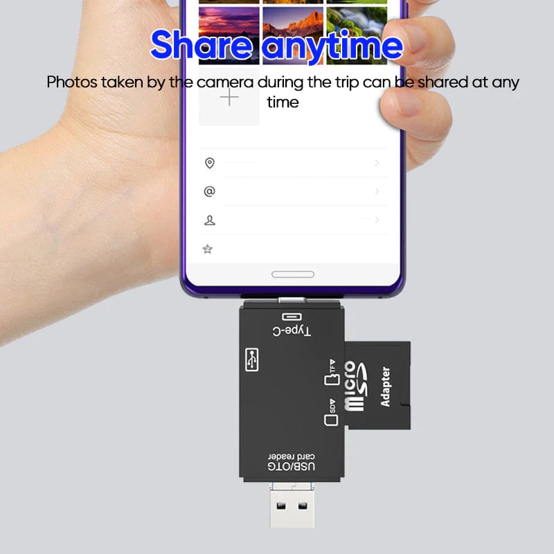 6-in-1 Multifunktionaler Kartenleser für schnellen Datentransfer