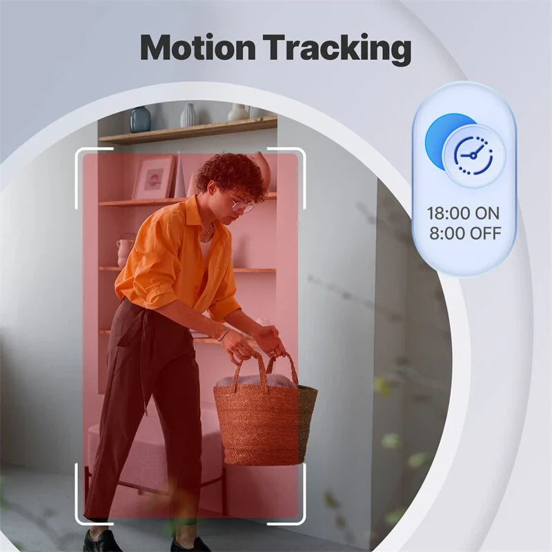 MoesHouse 3MP HD WiFi PTZ Sicherheitskamera - Indoor Infrarot Nachtsicht, Bewegungserkennung, Zwei-Wege-Intercom
