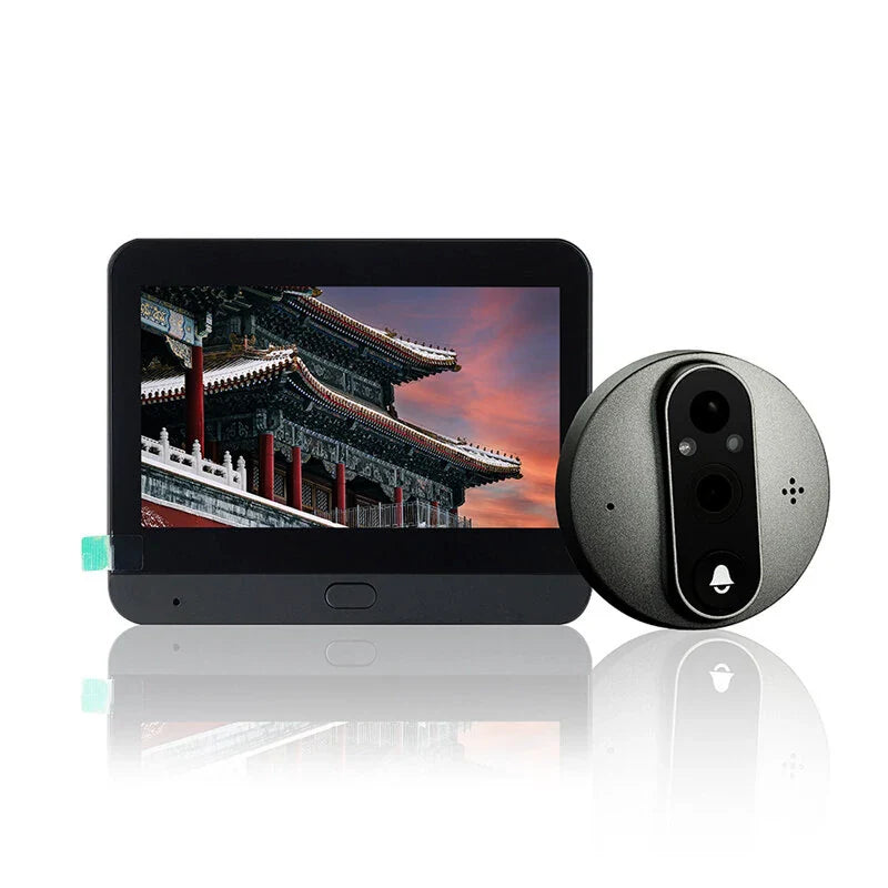 SY-37 Tuya Smart WiFi Türklingel Kamera 1080P HD, 4.3 Farbdisplay, Nachtsicht, 5000mAh Batterie, PIR Bewegungsmelder, Intelligentes Sichtfenster