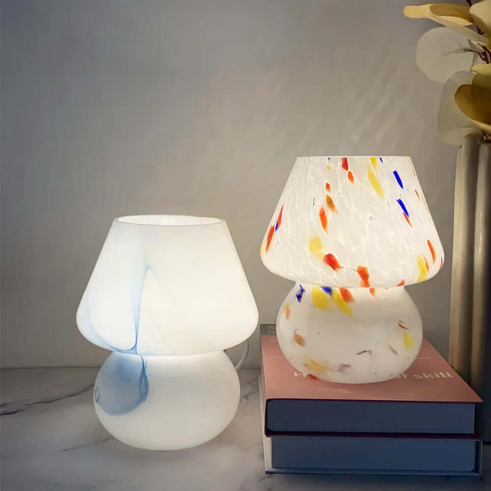 Zelara Pilzlampe aus Glas