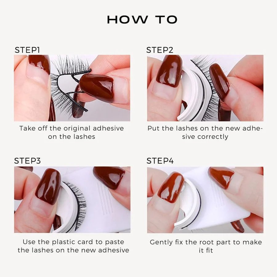 Wiederverwendbare selbstklebende Wimpern für natürlichen Wimpern-Look