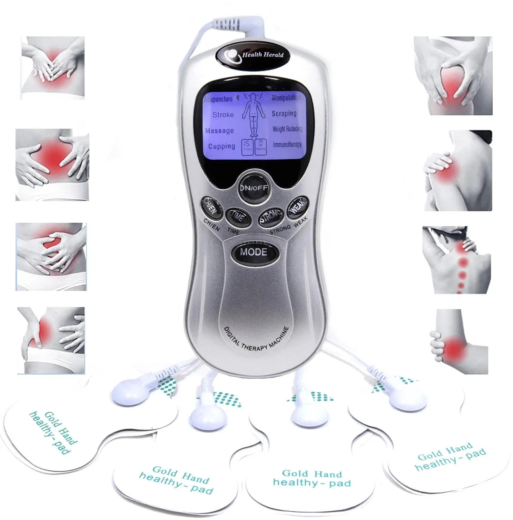 Elektrisches Tens-Gerät Puls-Massager Muskelstimulator Therapie Schmerztherapie Digitale Massage Elektrische Meridian Körpermassage