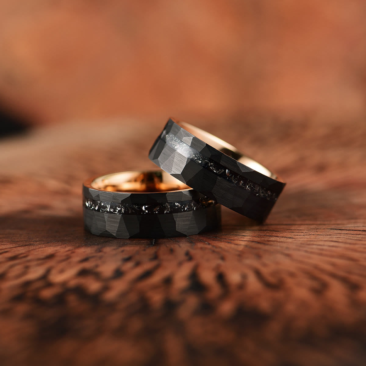 Schwarzer Turmalin Ring - Wolframkarbid - Schutz & Stil