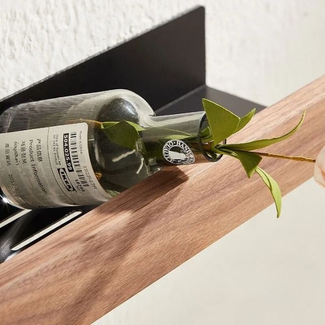 Massivholz Badezimmerregal | Kein Bohren | Elegantes Design