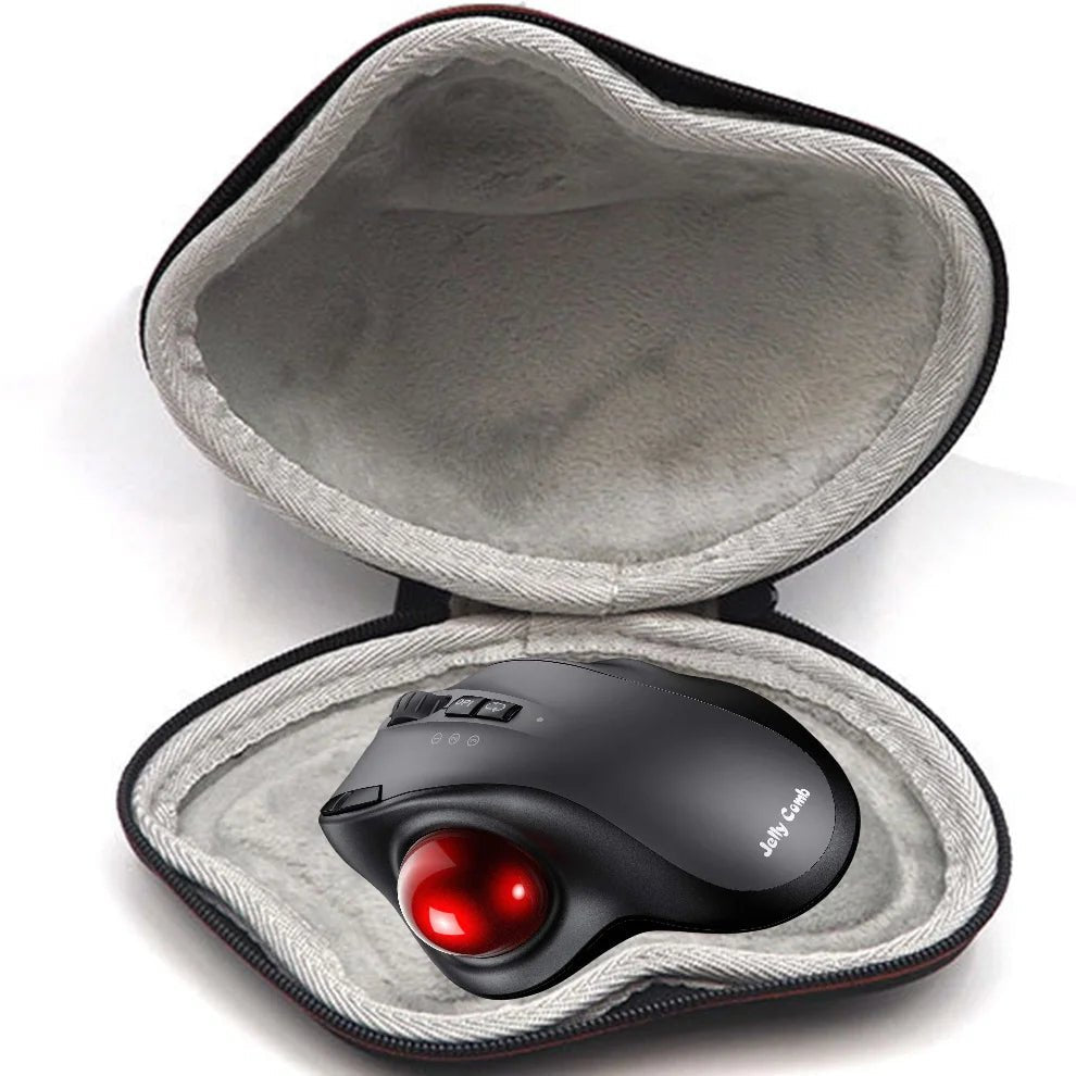 Ergonomische 2.4G Wireless Trackball Maus – Präzisionsvertikale Lasermaus mit 2400 DPI & schützendem Hartschalenetui für Laptop/Desktop