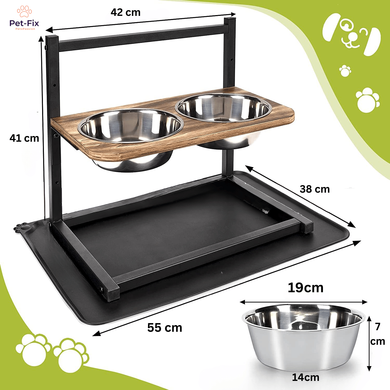 Premium Erhöhte Hunde-Futterstation - SnackHaven - Stilvoll & Funktional