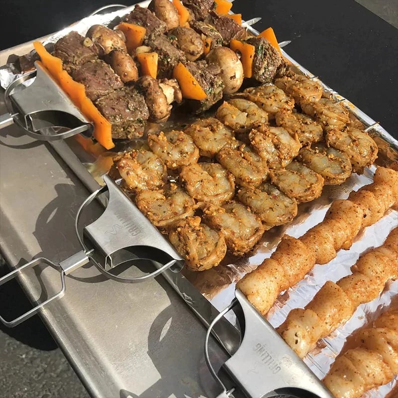 3-Wege-Spieß aus Edelstahl