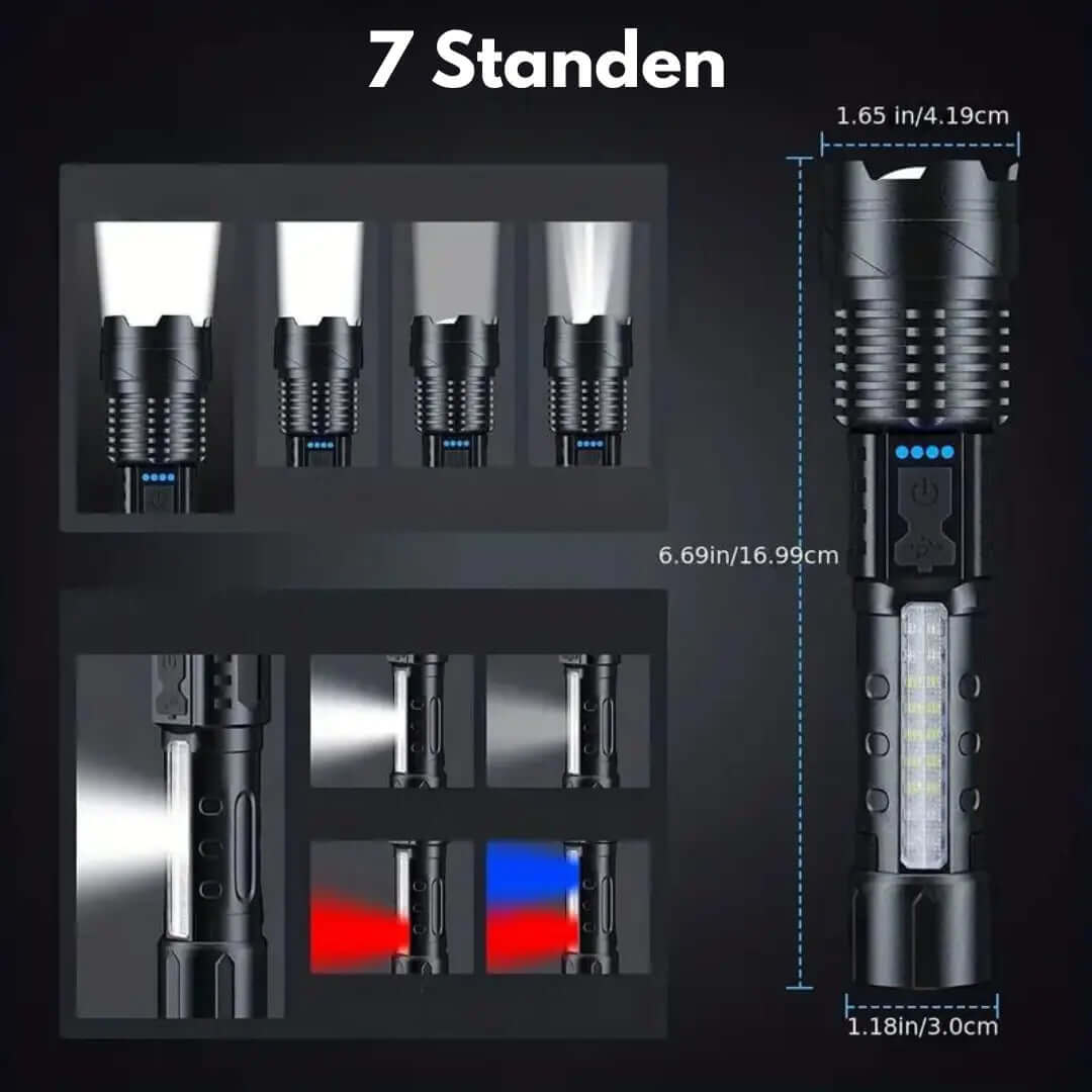 Zelara Taktische Taschenlampe 5000 Lumen