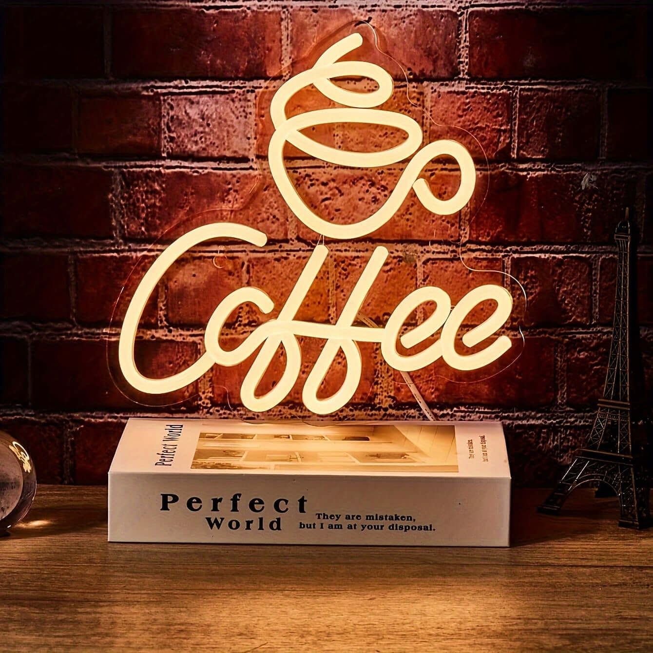 LED-Neon-Kaffee-Schriftzug - Wanddeko für Kaffeeliebhaber
