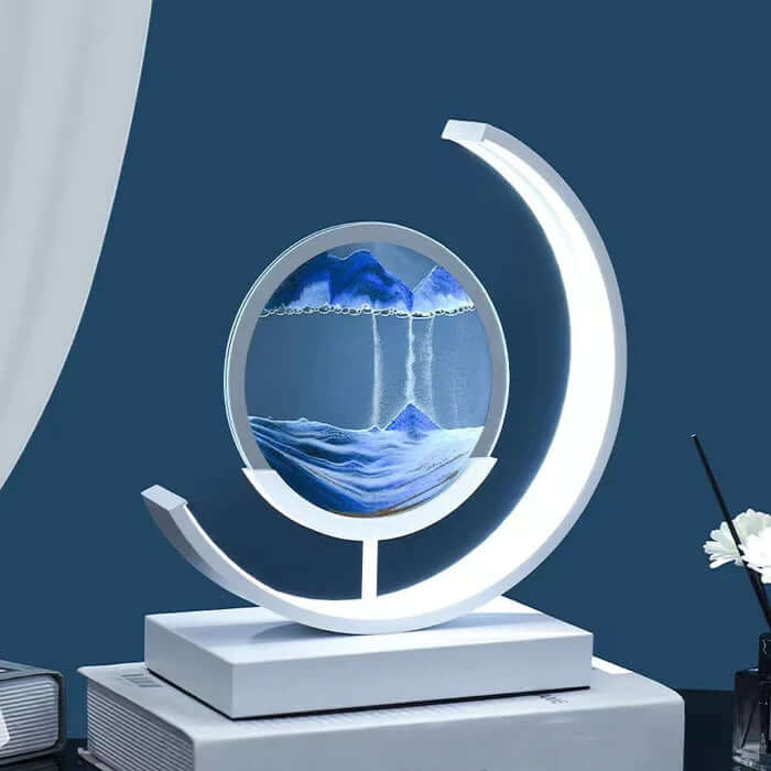 Zelara Sandbild Tischlampe - Dynamische Kunst