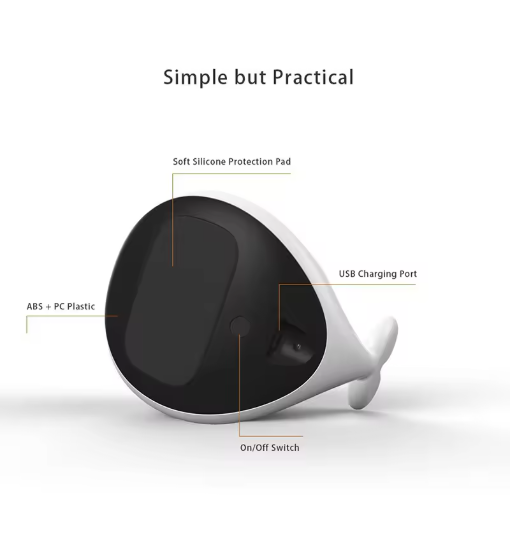 Farbwechsel-Wal-Nachtleuchte - Weiches Silikon & Wiederaufladbar