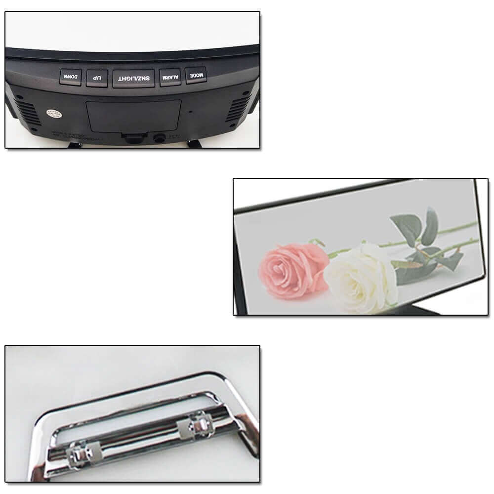 Gebogener LED-Wecker - Digitaluhr mit Nachtmodus