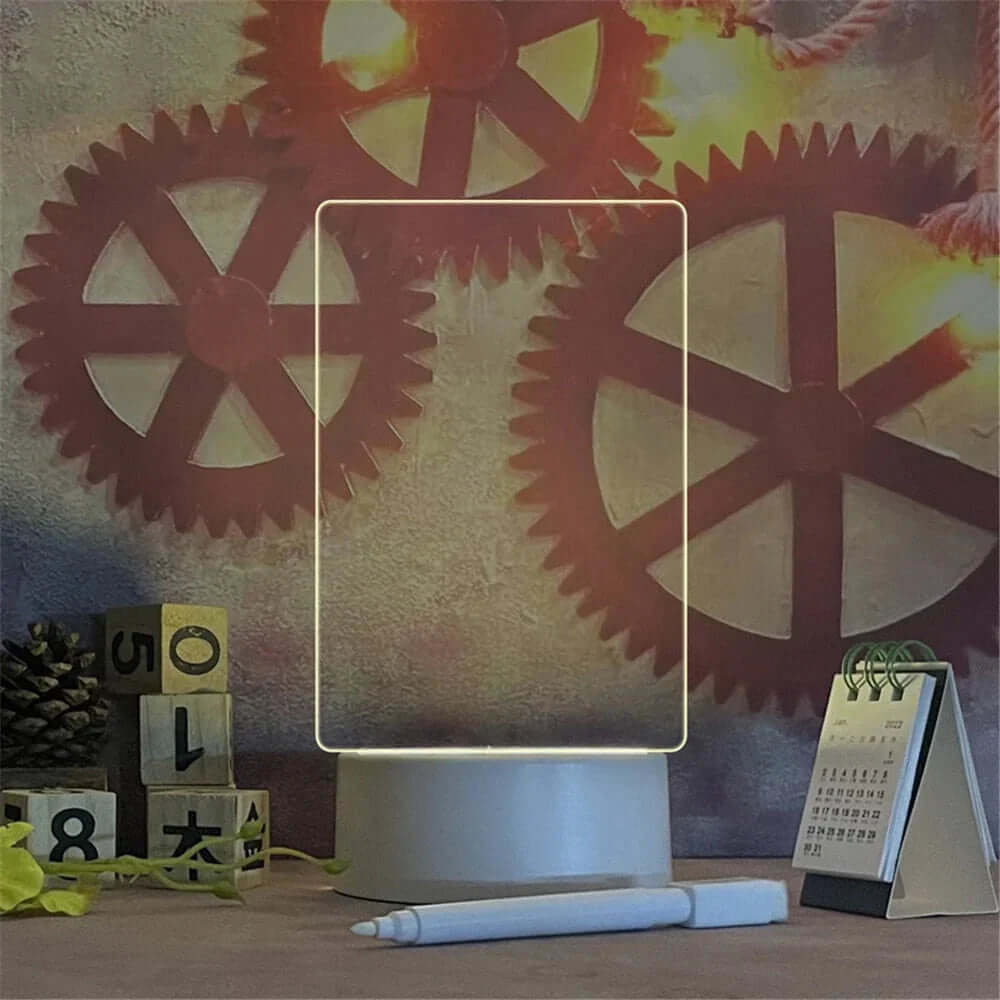 LED Schreibblock Leuchtblock Notizblock A5