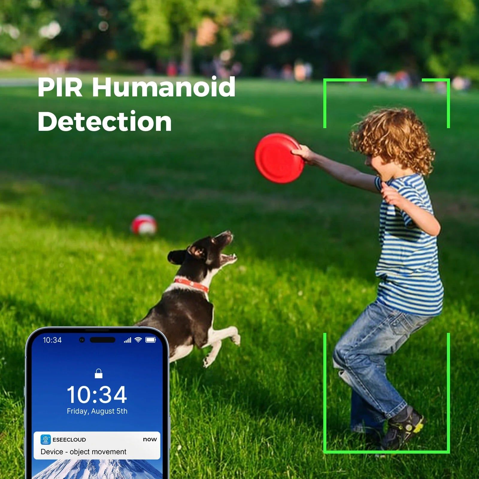 Hiseeu 4MP PTZ Solar-betriebene Wireless-Sicherheitskamera, Nachtsicht, PIR-Humanoiderkennung, IP66 wasserdicht, WiFi-Smart-Home-System