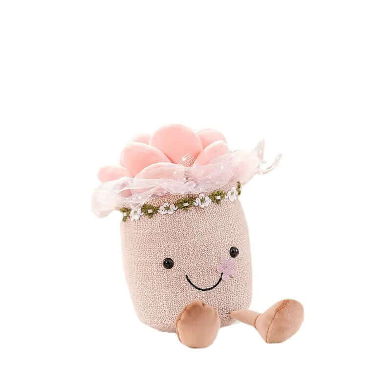 Kuschelige Blumen-Plüschfigur - Weicher Kissen-Begleiter