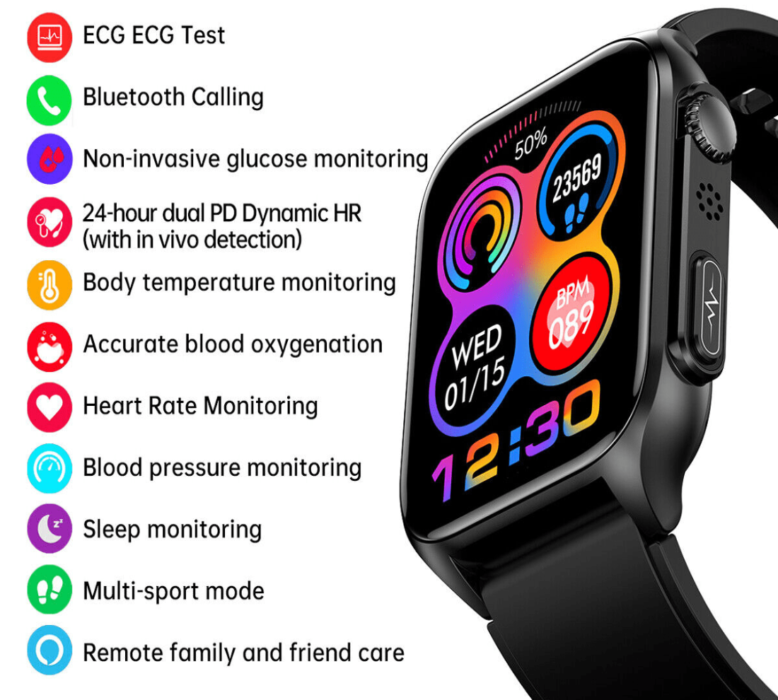 Vitality Smart Watch - Gesundheits- und Fitnesstracker All-In-One Überwachung wasserdicht