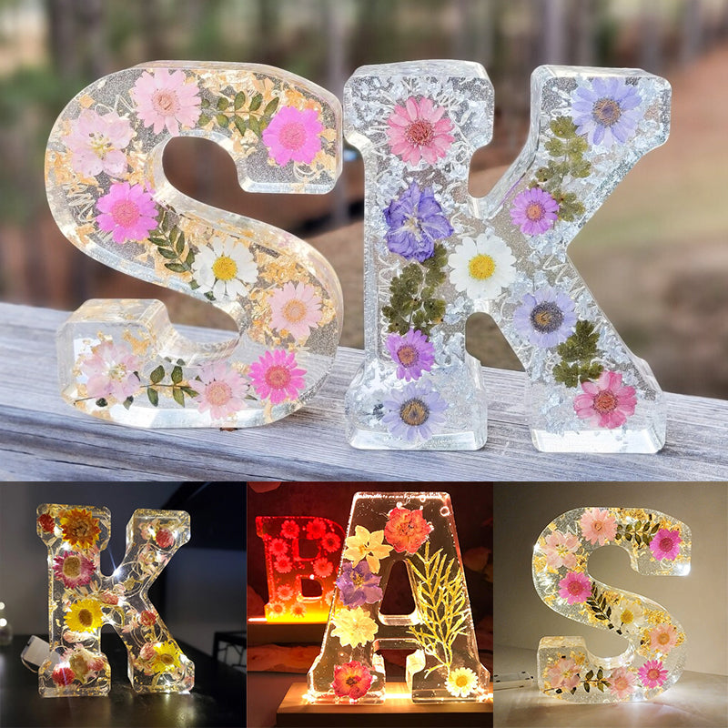 Dried Flower Letters Nachtlicht