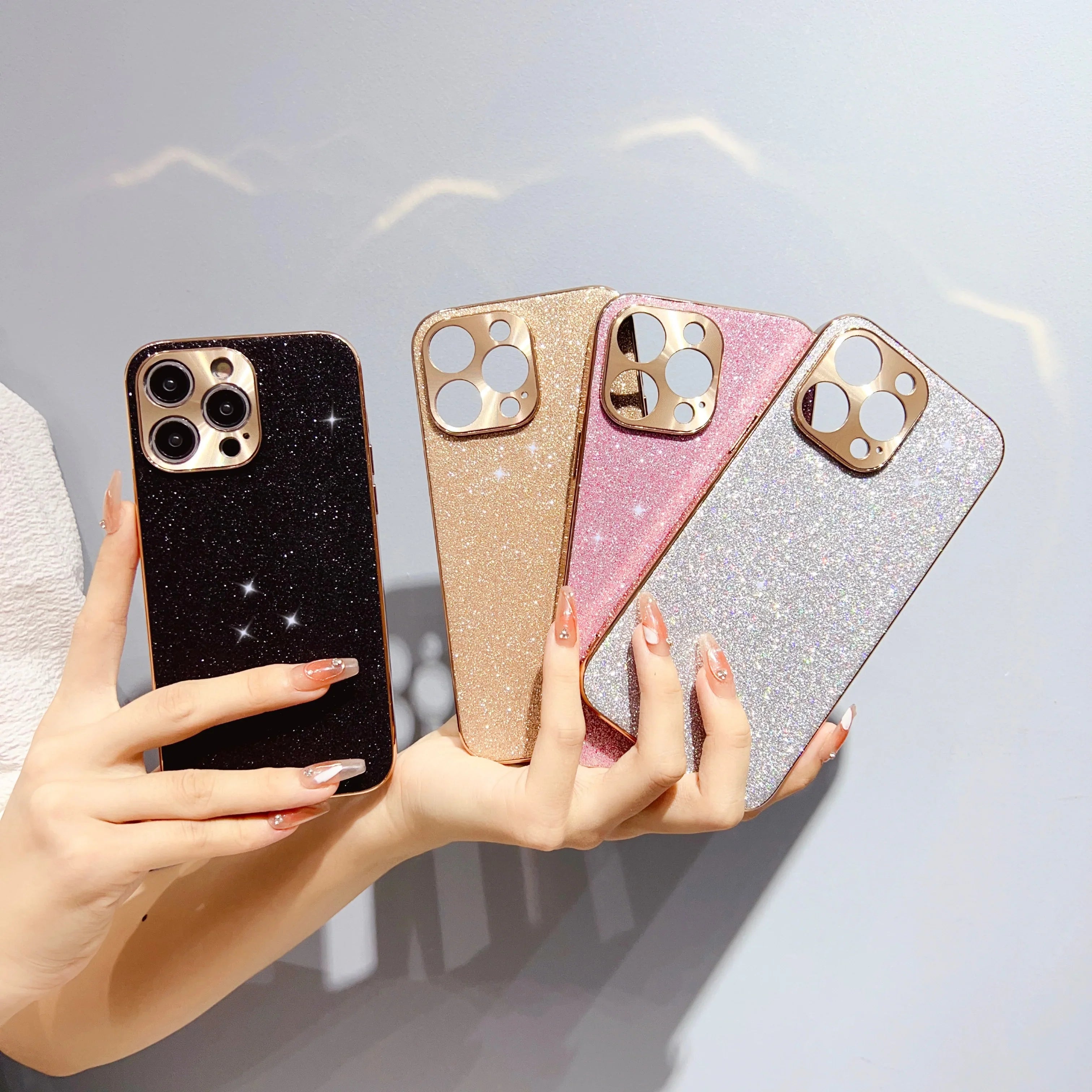 Leder Premium MagSafe Apple iPhone Hülle mit galvanisiertem Rahmen | Goldener Rahmen Case, Kameraschutz - Schutzhülle für iPhone 15, 14 Pro Max Plus