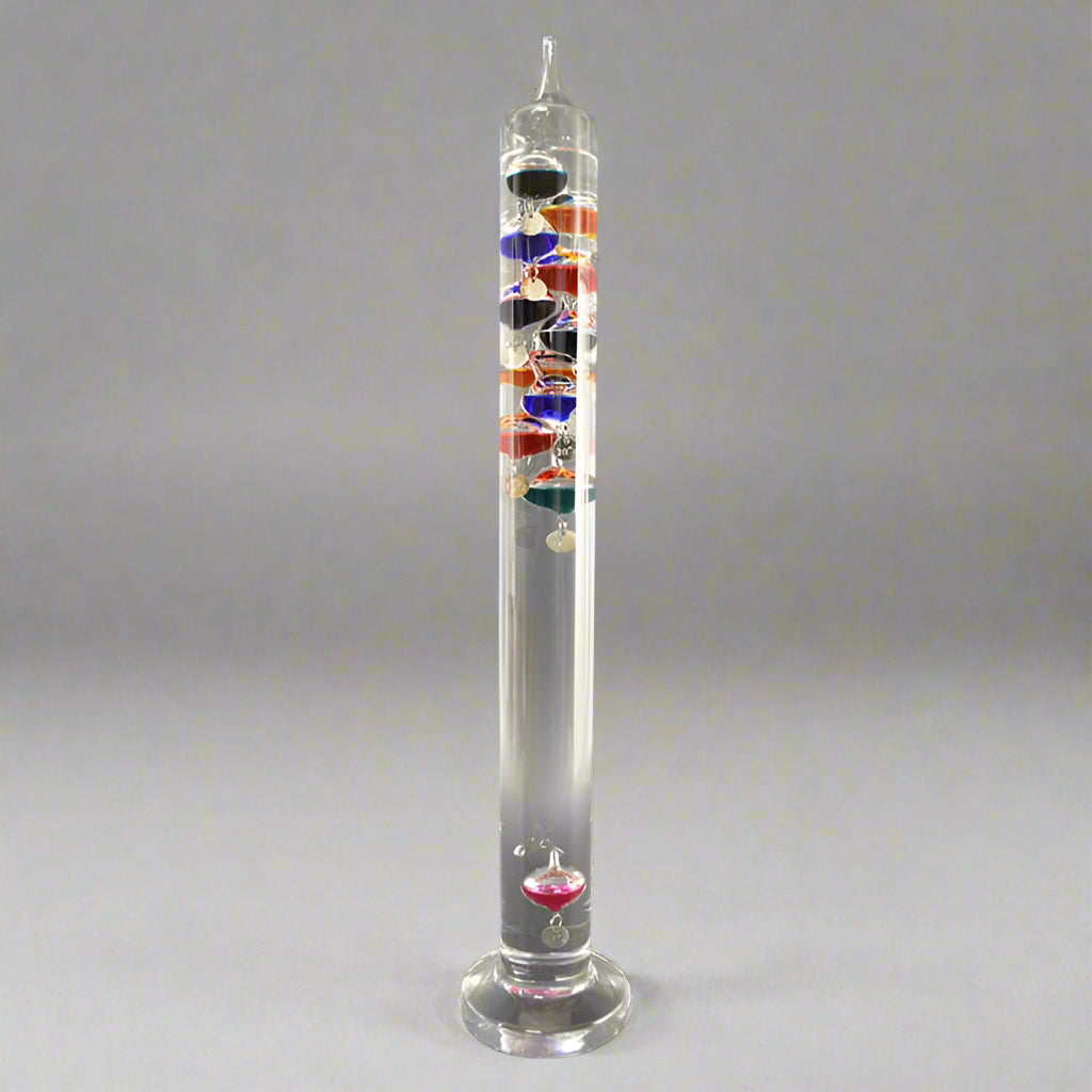 Galileo-Thermometer mit schwebenden Glas-Glühbirnen - Dekorative Temperaturmessung für Zuhause & Bürodekoration