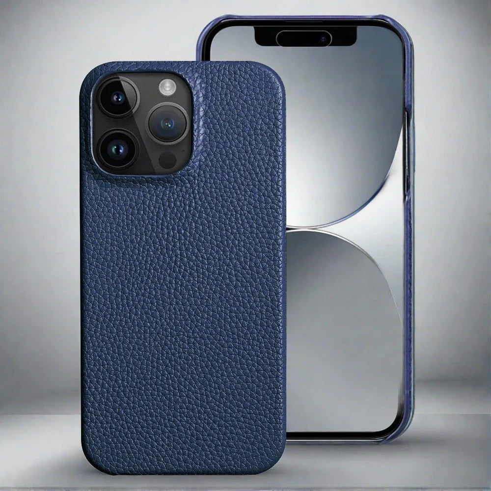 iPhone-Hülle aus Leder | Echtes Rindsleder, handgefertigt, stoßfeste Hülle