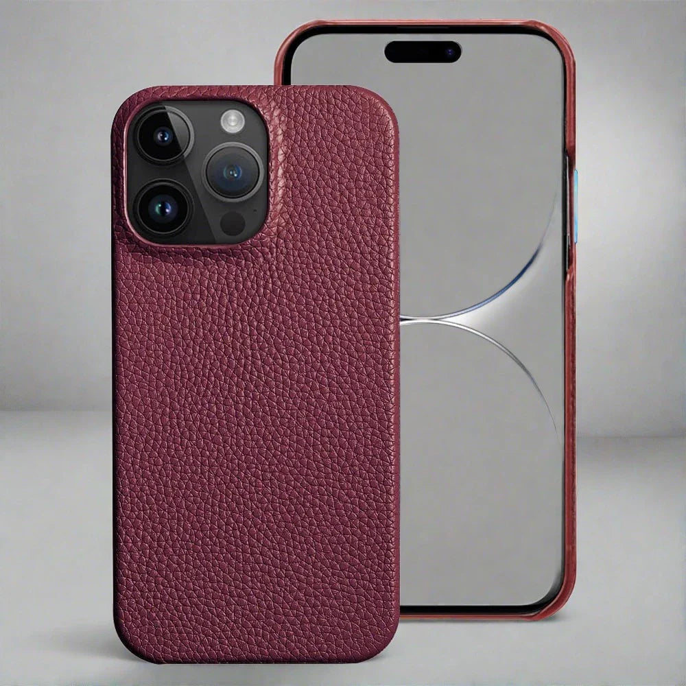 iPhone-Hülle aus Leder | Echtes Rindsleder, handgefertigt, stoßfeste Hülle