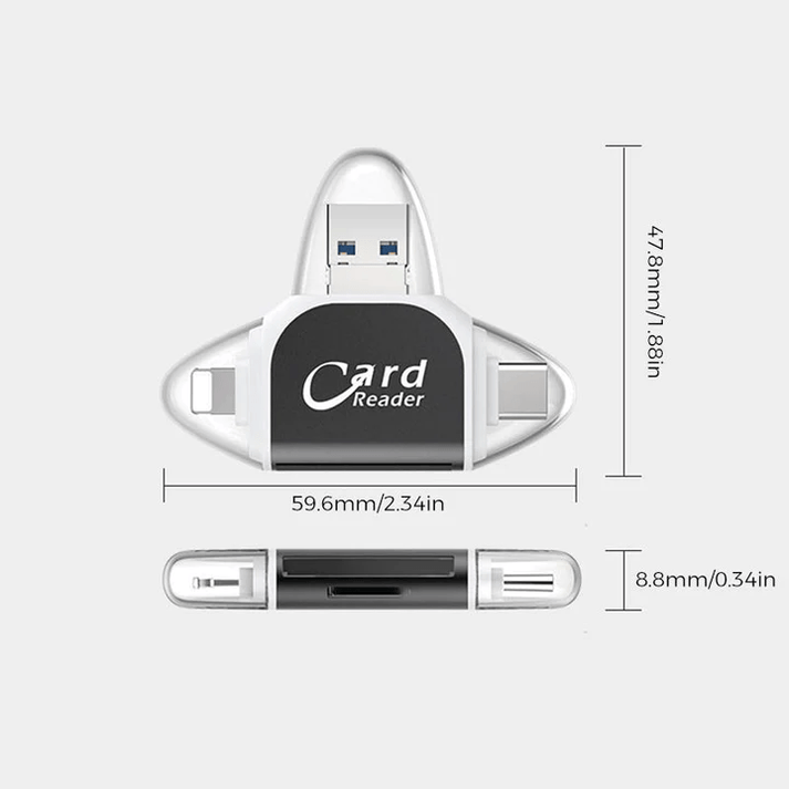 Zelara Gratis | MultiPort Schnelles und universelles All-in-One-Kartenlesegerät