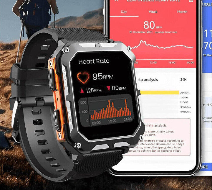 Harte Smart Sportuhr – Hut langlebige Herrenwatch mit Funktionen