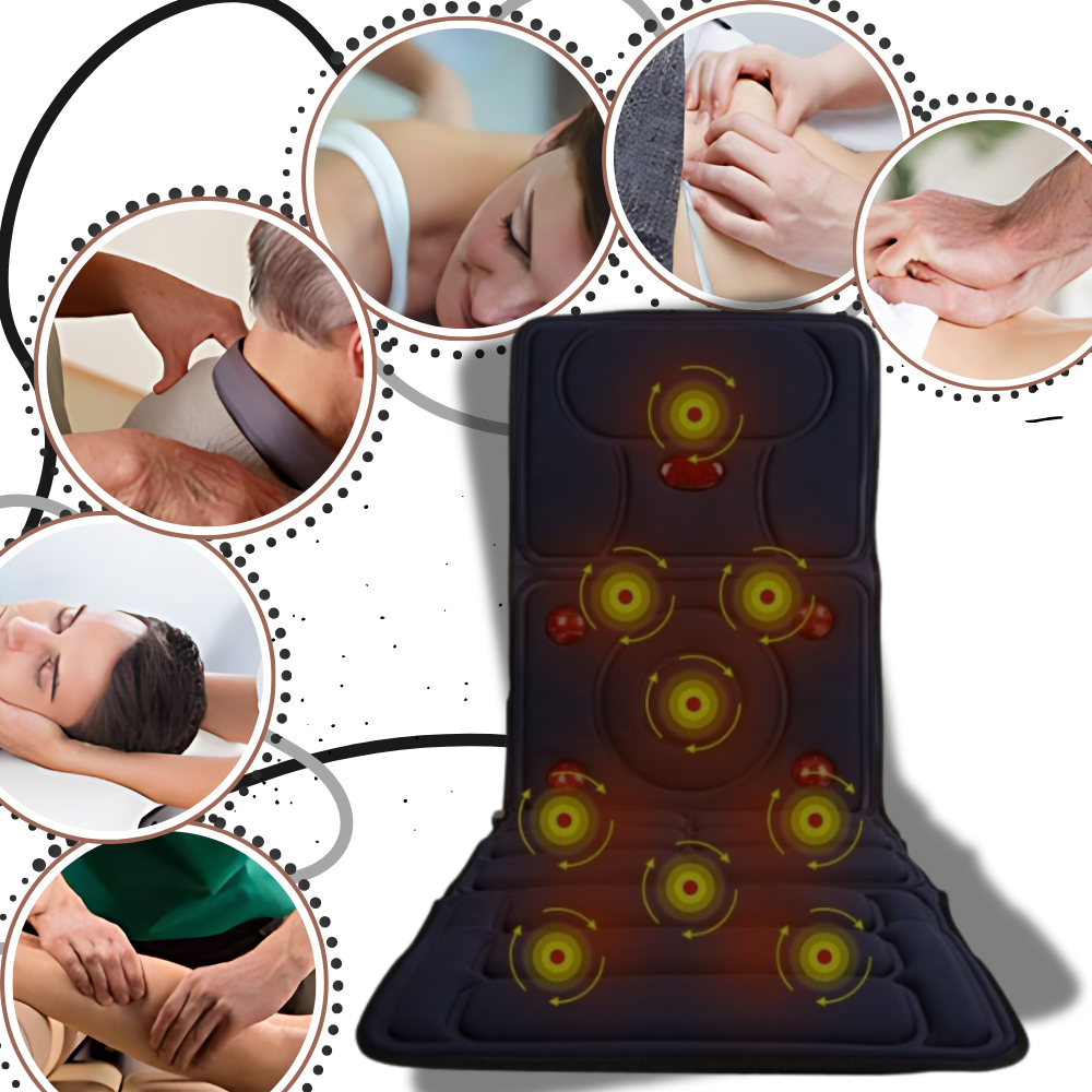 Tragbare Wärmetherapie Ganzkörper-Massage-Matte mit Vibration für Schmerzlinderung und Entspannung