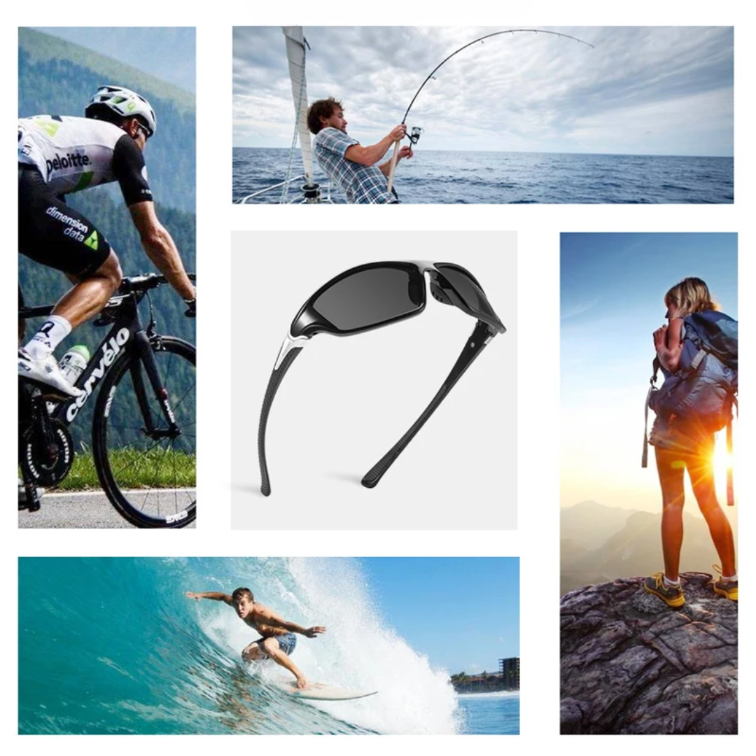 Sportbrille für Herren - Polarisierte Gläser | UV-Schutz