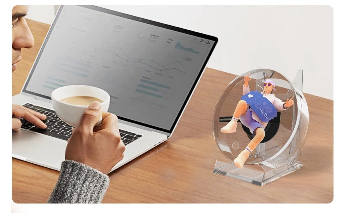 Hologram Desktop Fan Projector – 3D LED-Anzeige für fesselnde Videos & Bilder, perfekt für Geschäfte, Bars, Partys und Werbung