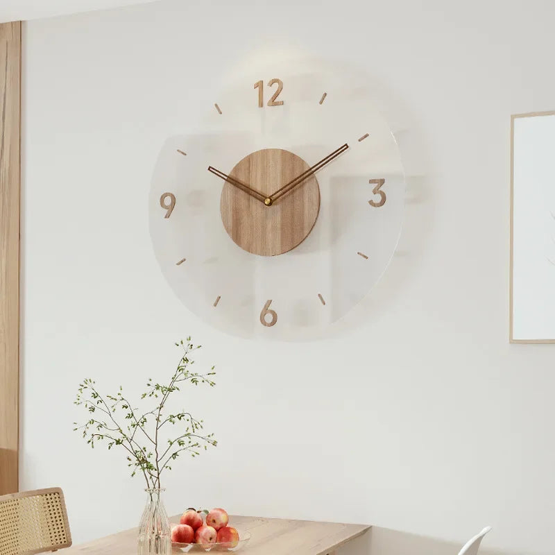 Elegante Wanduhr | Nordisches Design aus Holz 40cm