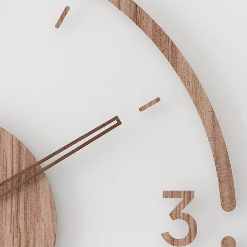 Elegante Wanduhr | Nordisches Design aus Holz 40cm
